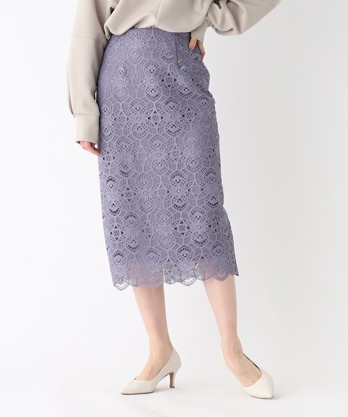 OPAQUE.CLIP(オペークドットクリップ)の「◆オリジナルレースタイトスカート(スカート・レディース・グレー系その他/パープル系4/オフホワイト/グレー系その他2・38/36/40/42/34)」の13枚目の写真