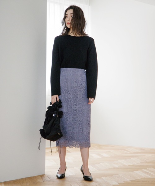 OPAQUE.CLIP(オペークドットクリップ)の「◆オリジナルレースタイトスカート(スカート・レディース・グレー系その他/パープル系4/オフホワイト/グレー系その他2・38/36/40/42/34)」の9枚目の写真