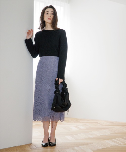 OPAQUE.CLIP(オペークドットクリップ)の「◆オリジナルレースタイトスカート(スカート・レディース・グレー系その他/パープル系4/オフホワイト/グレー系その他2・38/36/40/42/34)」の10枚目の写真