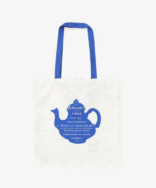 Afternoon Tea（アフタヌーンティー）の「ショッピングバッグ/イザベル・ボワノ（エコバッグ/サブバッグ・レディース・レッド/ネイビー・ONE SIZE）」の3枚目の写真