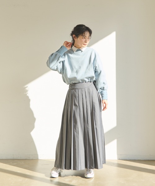 idem(イデム)の「drost ribbon short pullover/ショート丈プルオーバー(スウェット・レディース・ブルー/アイボリー/ネイビー・FREE)」の15枚目の写真