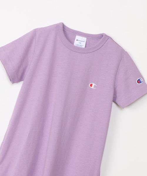 Champion(チャンピオン)の「【Champion/チャンピオン】キッズ ベーシック チュニックTシャツ(チュニック・キッズ・ラベンダー・140/160/150/130/120/110/100)」の2枚目の写真