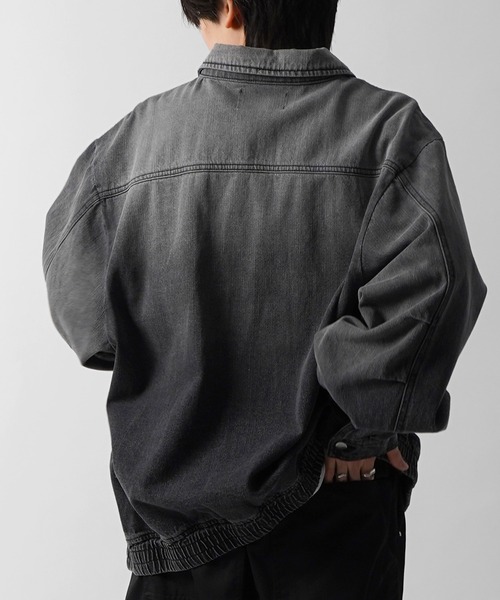 LOOSEシルエットデニムGジャン　ヴィンテージブルー catn18-29_a.jpg