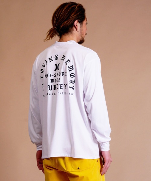 Hurley （ハーレー）の「【ムラサキスポーツ別注】Hurley/ハーレー ラッシュガード バックプリント/モックネックラッシュガード オーバーサイズ/UVカット/PHANTOM OVERSIZE OFFSHOREWINDOW MOCK LONG SLEEVE/23S01MRG06（ラッシュガード・メンズ・ブラック/ホワイト・M/L/XL）」の8枚目の写真
