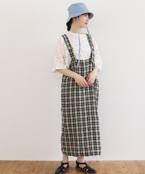 bulle de savon（ビュルデサボン）の「リネン/CHECK ジャンパー