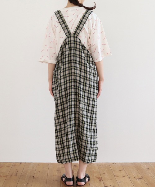 bulle de savon（ビュルデサボン）の「リネン/CHECK ジャンパー