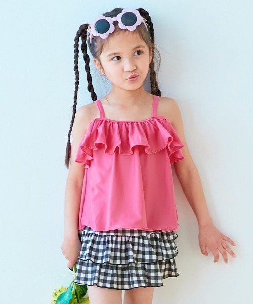 UVカット 3WAYで着られる オフショルセットアップ水着（水着