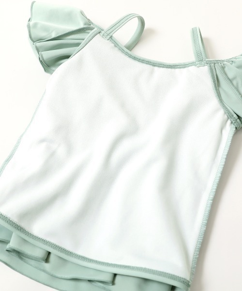 devirock(デビロック)の「UVカット 3WAYで着られる オフショルセットアップ水着(水着・キッズ・ブラック/バイオレット/パープル系その他/サックスブルー/イエロー系1/ピンク系6/イエロー系3/グレイッシュベージュ・100cm/110cm/120cm/130cm/140cm/150cm/160cm)」の17枚目の写真