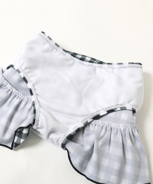 devirock(デビロック)の「UVカット 3WAYで着られる オフショルセットアップ水着(水着・キッズ・ブラック/バイオレット/パープル系その他/サックスブルー/イエロー系1/ピンク系6/イエロー系3/グレイッシュベージュ・100cm/110cm/120cm/130cm/140cm/150cm/160cm)」の15枚目の写真