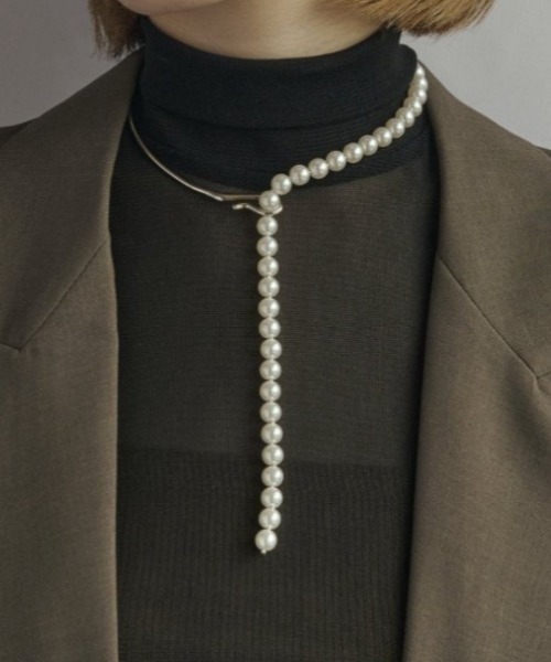 GOLDY（ゴールディ）の「【GOLDY】ブランク パール ネックカフ / 3221001（ネックレス・レディース・ゴールド/シルバー・FREE）」の3枚目の写真