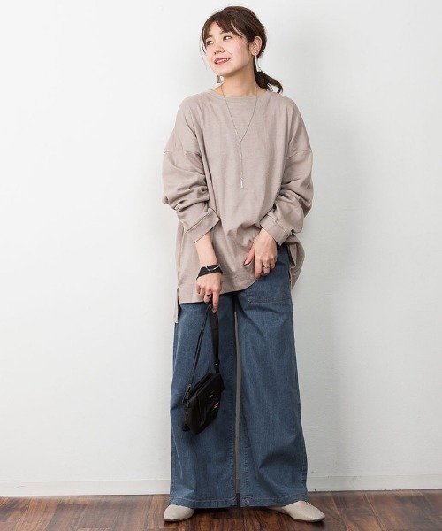 atONE（アットワン）の「atONE ウエストゴムストレッチデニムベイカーパンツ（デニムパンツ・レディース・ワンウォッシュ/ブルー/ライトインディゴブルー・4L/M/3L/L/LL）」の9枚目の写真