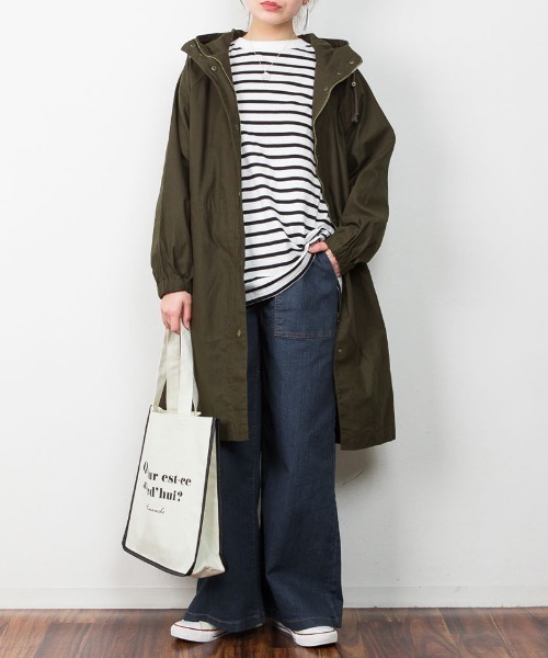 atONE（アットワン）の「atONE ウエストゴムストレッチデニムベイカーパンツ（デニムパンツ・レディース・ワンウォッシュ/ブルー/ライトインディゴブルー・4L/M/3L/L/LL）」の16枚目の写真