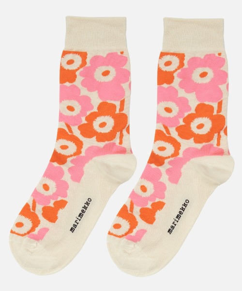 marimekko(マリメッコ)の「Unikko / Kirmailla vankle socks(ソックス/靴下・レディース・ライトピンク・34/37/40)」の1枚目の写真