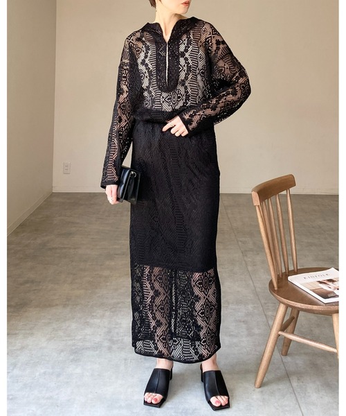 ★GRACE CLASS*サークルカットワークスカート ドットBOXタックスカート / GRACE CONTINENTAL | GRACE