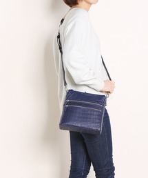 クロコダイルレザー2wayショルダーバッグマット加工