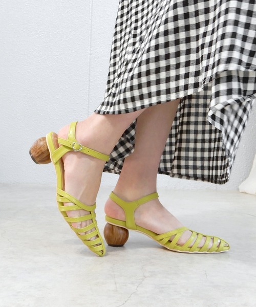 alala（アララ）の「スフィアヒールボーングルカサンダル（サンダル・レディース・ライトグリーン/ホワイト/パープル/ブラック・S/L/LL/M）」の12枚目の写真