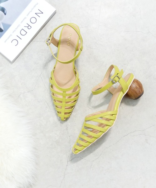 alala（アララ）の「スフィアヒールボーングルカサンダル（サンダル・レディース・ライトグリーン/ホワイト/パープル/ブラック・S/L/LL/M）」の21枚目の写真