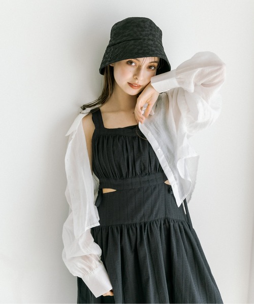 OLIVE des OLIVE（オリーブデオリーブ）の「ダブルフロントクロップドシャツ　1031040330（シャツ/ブラウス・レディース・ブルー/オフホワイト/サックスブルー/ブラック系その他・FREE）」の10枚目の写真