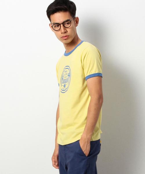 coen（コーエン）の「TCリンガーTシャツ（Tシャツ/カットソー・メンズ・コバルトブルー/イエロー/ケリー・MEDIUM/LARGE/SMALL/X-LARGE）」の6枚目の写真