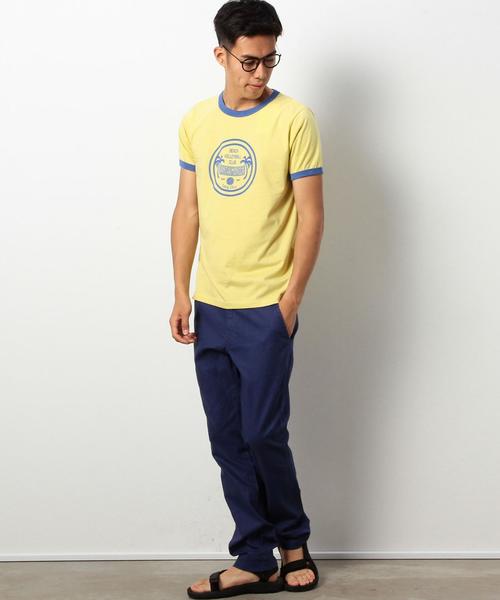 coen（コーエン）の「TCリンガーTシャツ（Tシャツ/カットソー・メンズ・コバルトブルー/イエロー/ケリー・MEDIUM/LARGE/SMALL/X-LARGE）」の7枚目の写真