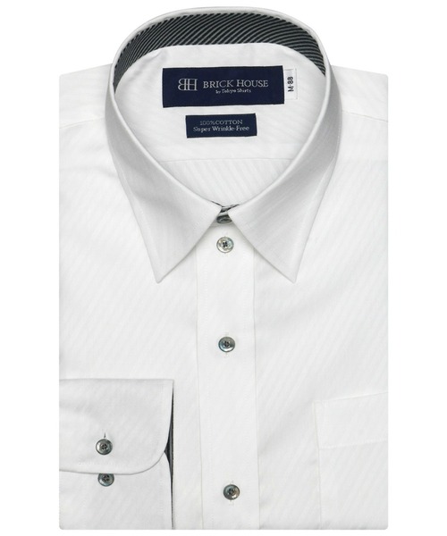【セール】形態安定ノーアイロン レギュラー 長袖ビジネスワイシャツ（ビジネスシャツ）｜TOKYO SHIRTS（トウキョウシャツ）
