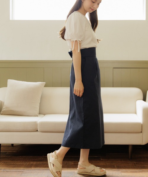 flower（フラワー）の「マリンリボンスカート（スカート・レディース・アイボリー/ネイビー・FREE）」の16枚目の写真