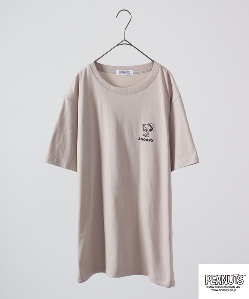 PEANUTS（ピーナッツ）の「PEANUTS スヌーピー アウトドア 半袖Tシャツ（Tシャツ/カットソー・レディース・レッド/ネイビー/ホワイト系その他2/ベージュ/ピンク/ブラック/オフホワイト/杢グレー/チャコール/ホワイト系その他・M/L/LL/S）」の7枚目の写真