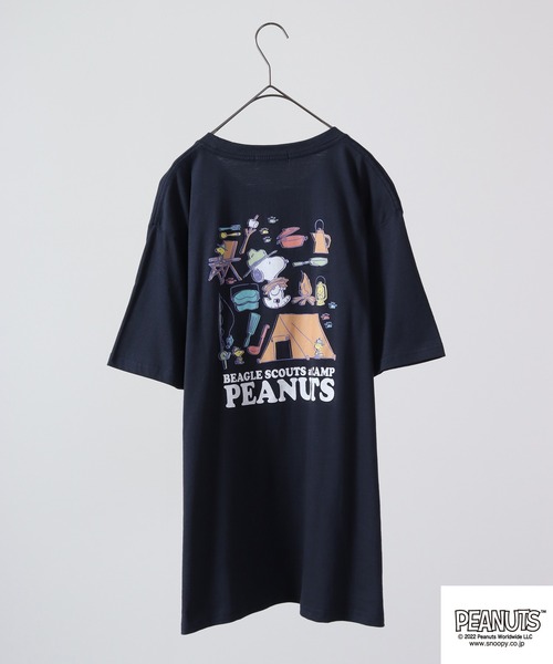 PEANUTS（ピーナッツ）の「PEANUTS スヌーピー アウトドア 半袖Tシャツ（Tシャツ/カットソー・レディース・レッド/ネイビー/ホワイト系その他2/ベージュ/ピンク/ブラック/オフホワイト/杢グレー/チャコール/ホワイト系その他・M/L/LL/S）」の8枚目の写真