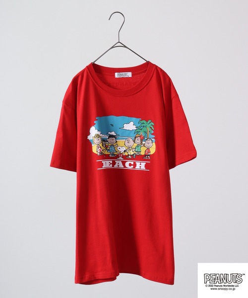 PEANUTS（ピーナッツ）の「PEANUTS スヌーピー アウトドア 半袖Tシャツ（Tシャツ/カットソー・レディース・レッド/ネイビー/ホワイト系その他2/ベージュ/ピンク/ブラック/オフホワイト/杢グレー/チャコール/ホワイト系その他・M/L/LL/S）」の10枚目の写真