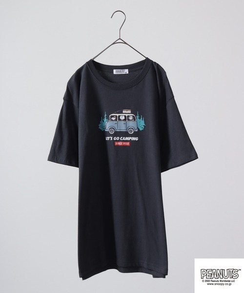 PEANUTS（ピーナッツ）の「PEANUTS スヌーピー アウトドア 半袖Tシャツ（Tシャツ/カットソー・レディース・レッド/ネイビー/ホワイト系その他2/ベージュ/ピンク/ブラック/オフホワイト/杢グレー/チャコール/ホワイト系その他・M/L/LL/S）」の6枚目の写真