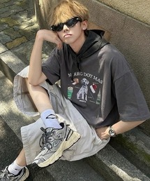B.R.U（ブル）の「DOGグラフィックTシャツ（Tシャツ/カットソー）」