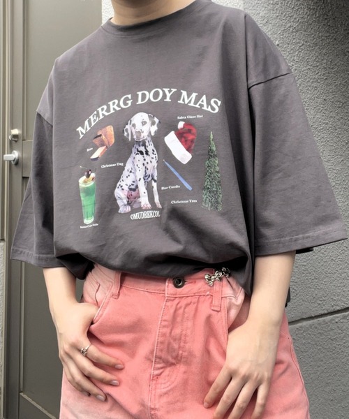 B.R.U(ブル)の「DOGグラフィックTシャツ(Tシャツ/カットソー・レディース・ホワイト/ブラック/グレー・FREE/LARGE)」の22枚目の写真