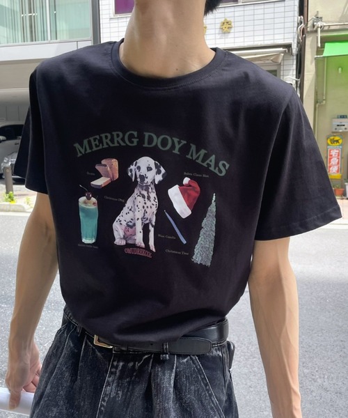 セール】DOGグラフィックTシャツ（Tシャツ/カットソー）｜B.R.U