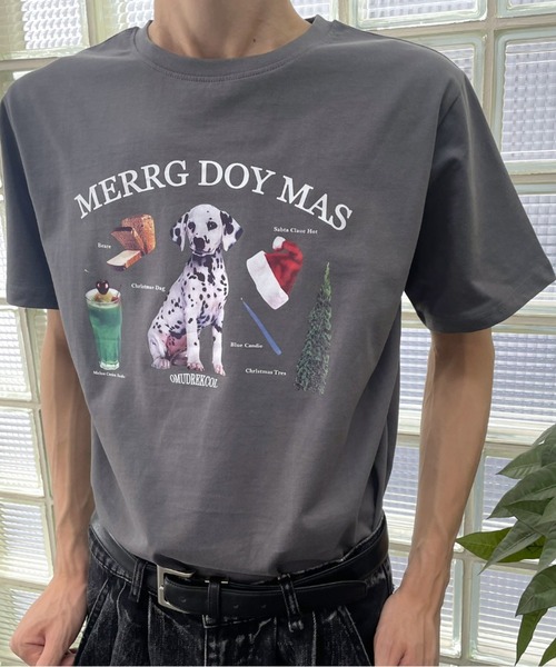 B.R.U(ブル)の「DOGグラフィックTシャツ(Tシャツ/カットソー・レディース・ホワイト/ブラック/グレー・FREE/LARGE)」の8枚目の写真