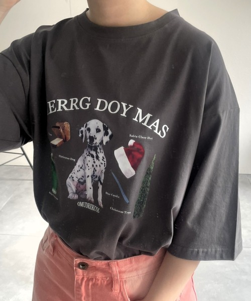 L.G.B ルグランブルー　Beware of the Dog Tシャツブラウン LGB ルグランブルー Beware of the Dog 長袖Tシャツブラウン