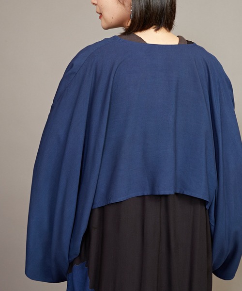 カヤ（カヤ）の「【カヤ】大輪の花ワンピース UV羽織付き（ワンピース・レディース・スミクロ/グリーン系その他/グレー系その他/パープル系その他・FREE）」の6枚目の写真