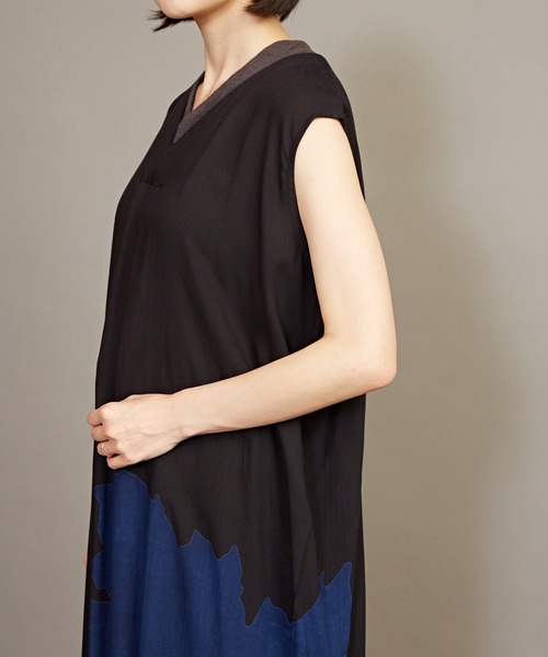 カヤ（カヤ）の「【カヤ】大輪の花ワンピース UV羽織付き（ワンピース・レディース・スミクロ/グリーン系その他/グレー系その他/パープル系その他・FREE）」の10枚目の写真