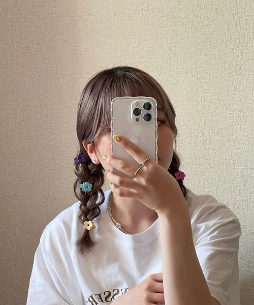...accessories mau...coratali ヘアクリップ カラフルフラワーミニヘアクリップSET（バレッタ/ヘアクリップ