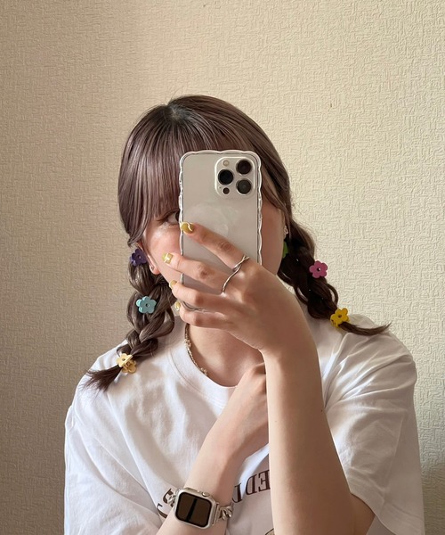 ...accessories mau...coratali ヘアクリップ カラフルフラワーミニヘアクリップSET（バレッタ/ヘアクリップ