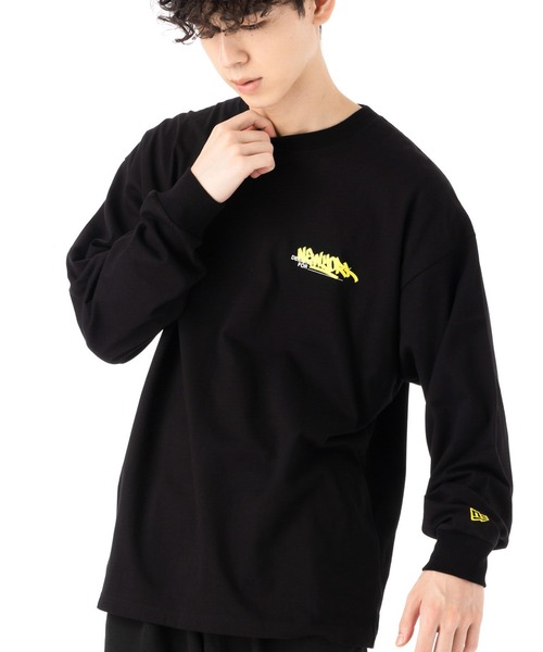 NEW ERA（ニューエラ）の「ニューエラ 長袖Tシャツ オーバーサイズ グラフィティ（Tシャツ/カットソー・メンズ・ホワイト/ブラック/ベージュ・M/L/XXL/XL/S）」の3枚目の写真