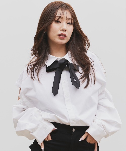 17HR（セブンティーンアワーズ）の「【ユニセックス】ロゴ刺繍ネクタイ（ネクタイ・レディース・ブラック/ブルー・FREE）」の20枚目の写真