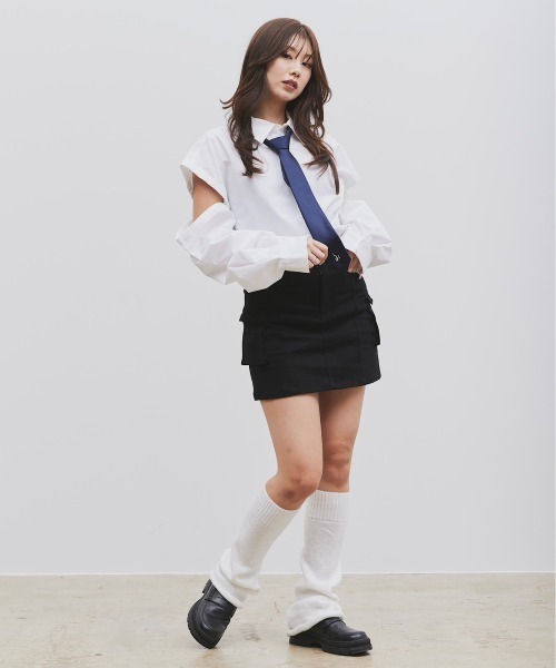 17HR（セブンティーンアワーズ）の「【ユニセックス】ロゴ刺繍ネクタイ（ネクタイ・レディース・ブラック/ブルー・FREE）」の16枚目の写真