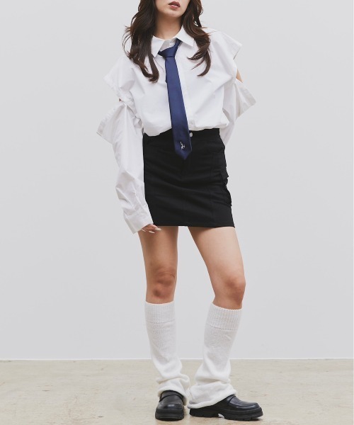 17HR（セブンティーンアワーズ）の「【ユニセックス】ロゴ刺繍ネクタイ（ネクタイ・レディース・ブラック/ブルー・FREE）」の18枚目の写真