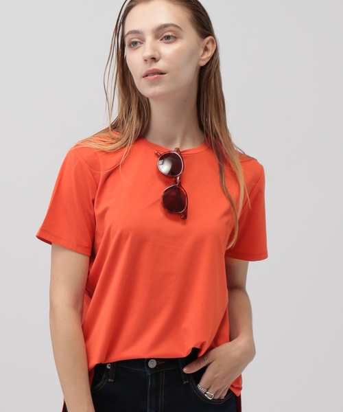 saloon（サルーン）の「SALOON(サルーン)/ベーシック半袖Tシャツ（Tシャツ/カットソー・レディース・ホワイト/ブラック/グリーン/ブルー/カーキ/ローズ/オレンジ/チャコールグレー/テラコッタ/ネイビー/ピンク・FREE）」の11枚目の写真