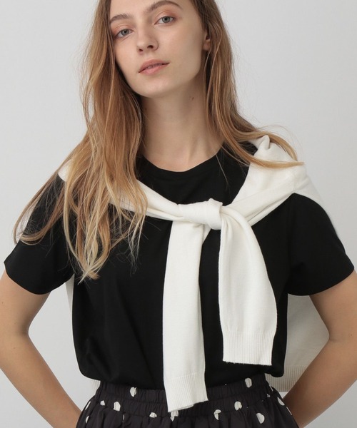 saloon（サルーン）の「SALOON(サルーン)/ベーシック半袖Tシャツ（Tシャツ/カットソー・レディース・ホワイト/ブラック/グリーン/ブルー/カーキ/ローズ/オレンジ/チャコールグレー/テラコッタ/ネイビー/ピンク・FREE）」の12枚目の写真