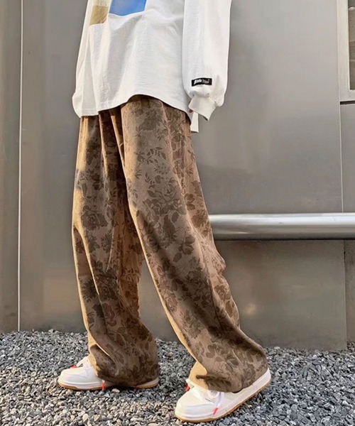 Theater code（シアターコード）の「【26SS再入荷】vintage make wide corduroy pants/ヴィンテージメイクワイド コーデュロイパンツ レトロ 花柄（チノパンツ・メンズ・ブラック/ベージュ・M/L/XL）」の17枚目の写真