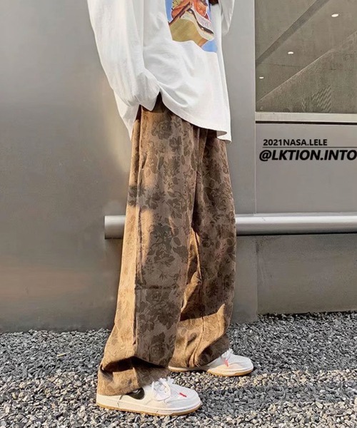 Theater code（シアターコード）の「【26SS再入荷】vintage make wide corduroy pants/ヴィンテージメイクワイド コーデュロイパンツ レトロ 花柄（チノパンツ・メンズ・ブラック/ベージュ・M/L/XL）」の18枚目の写真