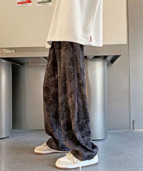 Theater code（シアターコード）の「【26SS再入荷】vintage make wide corduroy pants/ヴィンテージメイクワイド コーデュロイパンツ レトロ 花柄（チノパンツ・メンズ・ブラック/ベージュ・M/L/XL）」の14枚目の写真