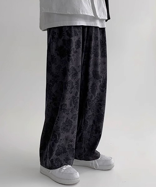 Theater code（シアターコード）の「【26SS再入荷】vintage make wide corduroy pants/ヴィンテージメイクワイド コーデュロイパンツ レトロ 花柄（チノパンツ・メンズ・ブラック/ベージュ・M/L/XL）」の10枚目の写真