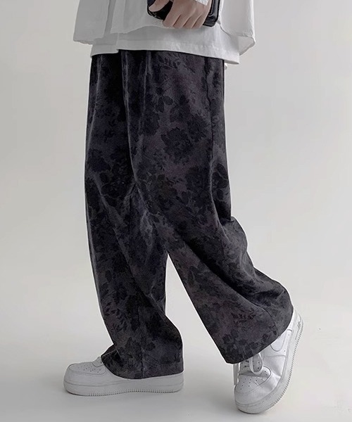Theater code（シアターコード）の「【26SS再入荷】vintage make wide corduroy pants/ヴィンテージメイクワイド コーデュロイパンツ レトロ 花柄（チノパンツ・メンズ・ブラック/ベージュ・M/L/XL）」の11枚目の写真